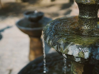 close up of fountain